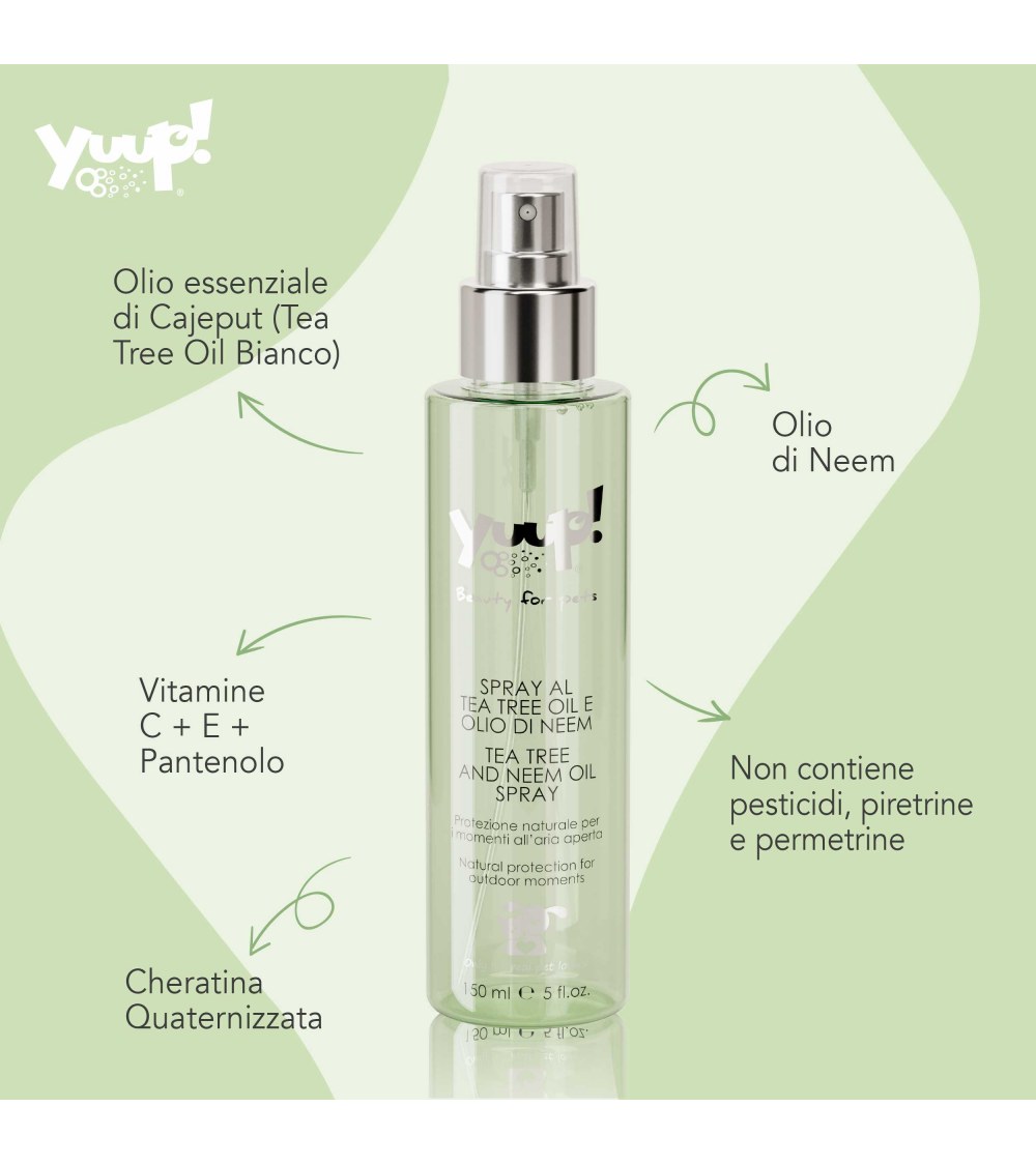 Spray al Tea Tree Oil e Olio di Neem 150 ml - Yuup!