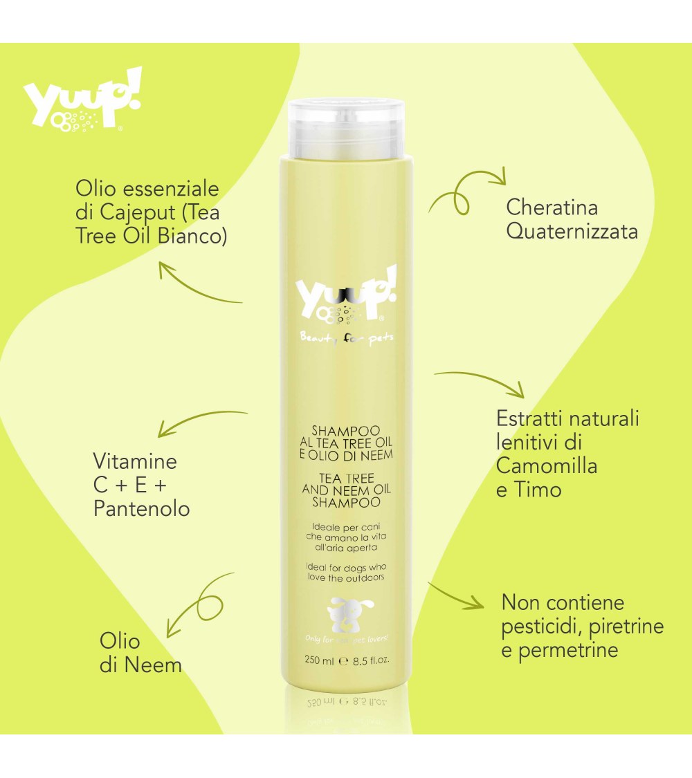Shampoo al Tea Tree Oil e Olio di Neem 250 ml - Yuup!
